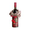 Christmas Wine Bottle Cover Cute Faux Fur Wine Bottle Clothes for Christmas Party Holiday Festivals