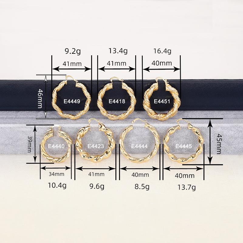 Middle East Geometric Ring Earrings Female, Heavy Industry Exaggerated Internet Celebrity Fashion Jewelry