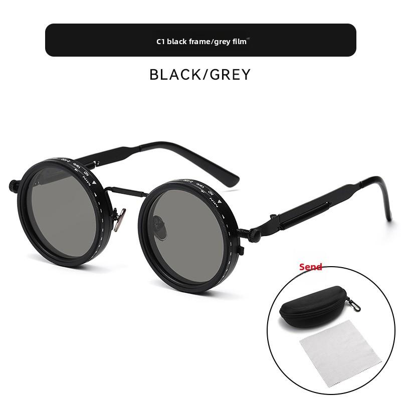 

Adjustable 1-9 Sunglasses Fishing Rounded Polarized Glasses with ND Filter Lenses Handcrafted Retro Glasses Unisex Vintage Style
