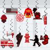 Firefighter Party Decorations Firetruck Party Decoration Fireman Party Decor Supplies Hanging Swirls Party Streamers 24pcs Kids Baby Shower Fire