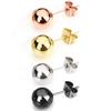10set/lot Stainless Steel Round Ball Earrings Set Stud Post Spherical Ear Studs 2/3//5/6/7/8mm Earring Jewelry for Women Gifts