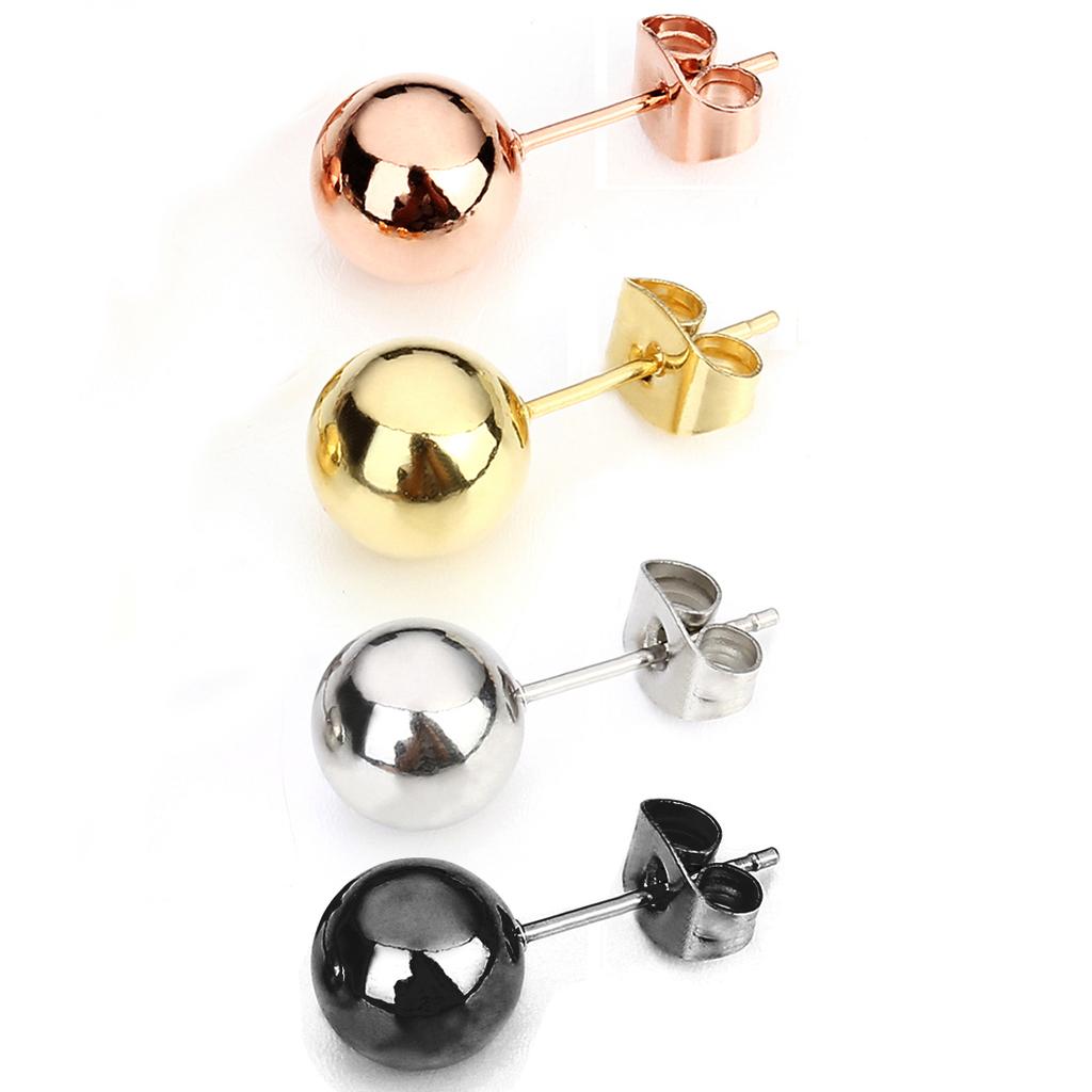 10set/lot Stainless Steel Round Ball Earrings Set Stud Post Spherical Ear Studs 2/3//5/6/7/8mm Earring Jewelry for Women Gifts