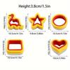 Stainless Steel Sandwich Cutting Mold Multi-purpose Portable Cartoon Heart-shaped Biscuit Molds with Hand Guard Baking Tools
