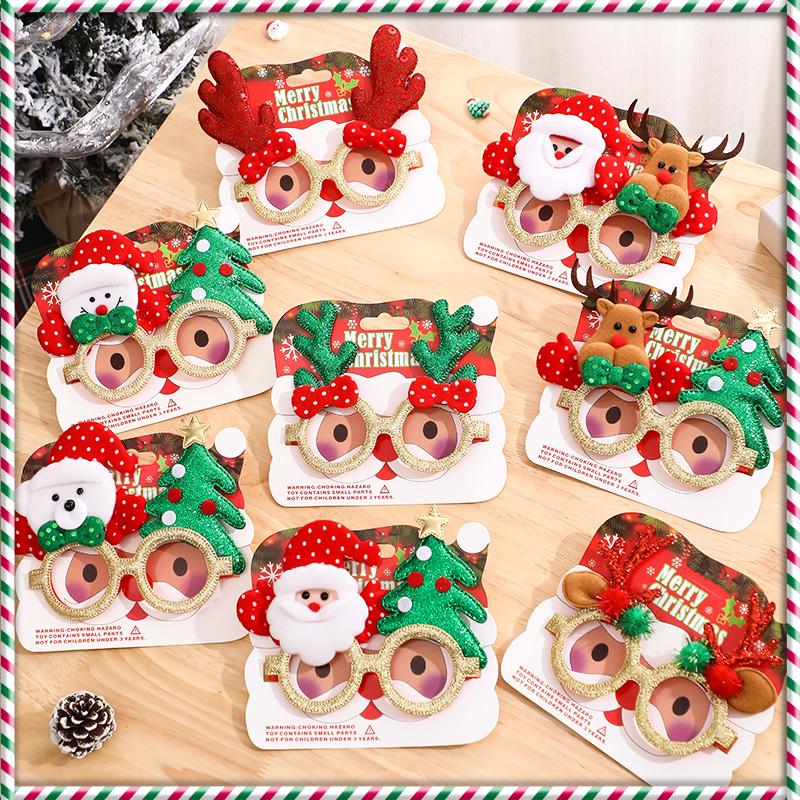 Christmas Hair Clip Cute Antlers Hairpin New Year Gifts Hairband Party Christmas Snowman Glasses Navidad Decor Hair Accessories