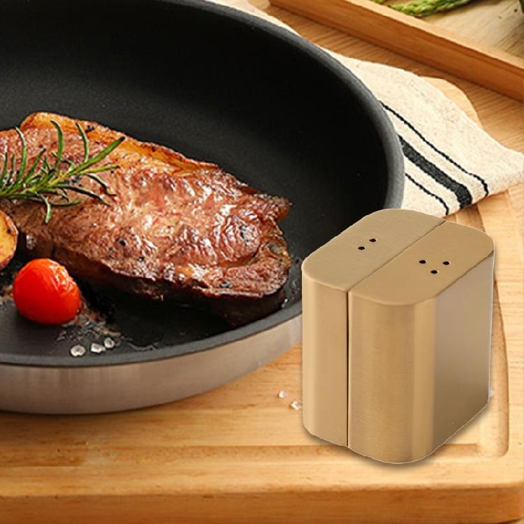 2 st Kryddströare Rostfritt Stål Salt Peppar Dispenser Kryddbehållare för Restauranger och Utomhusmatlagning