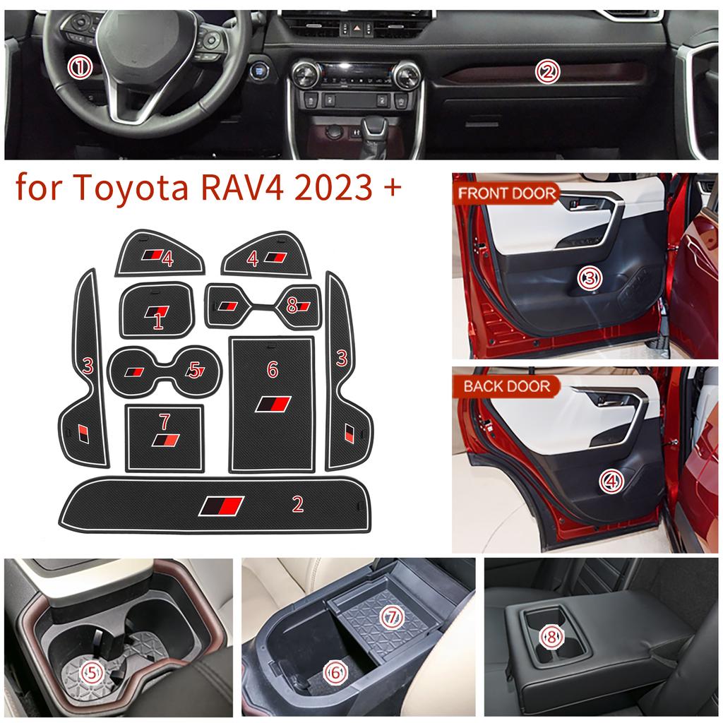 Anti-Slip Gate Slot Cup Mat for Toyota RAV4 GR 2025 RAV 4 (European Version) Door Groove Pad Interior Accessories