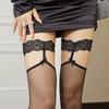 White Suspender Stockings Girls Lace Trim Knee Tight Stocks Suspender Black Bowknot Thigh High Stockings Lace Mesh Fishnet Sock