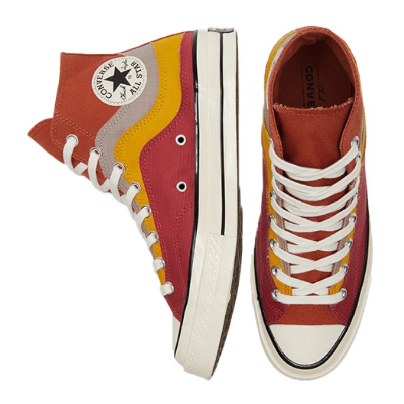 Converse Chuck Taylor All Star 1970s Vintage High Top Espadrilles Unisex Red and Yellow