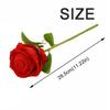 Red Velvet Flocked Rose Ring Box Ring Box Jewelry Holder Artificial Rose Flower Box Gift Box Display Case