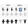 Bumper Retainer Clip Plastic Lightweight Car Rivets Fastener Replacement with 5PCS Screwdriver 100PCS