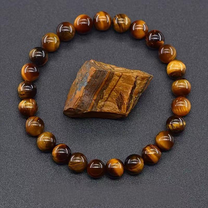 Amethyst Tiger Eye & Pink Crystal Bracelet