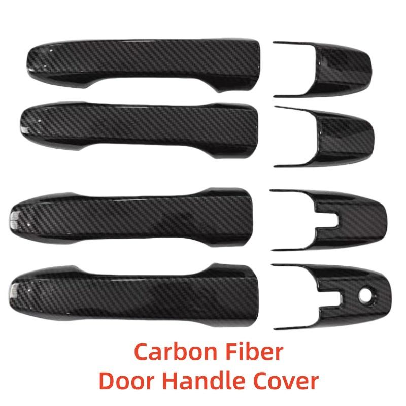 ABS Plastic Carbon Car Upgrade Accessorie Plated Exterior Door Handle Bowl Covers Trim Paste Style For Toyota RAIZE