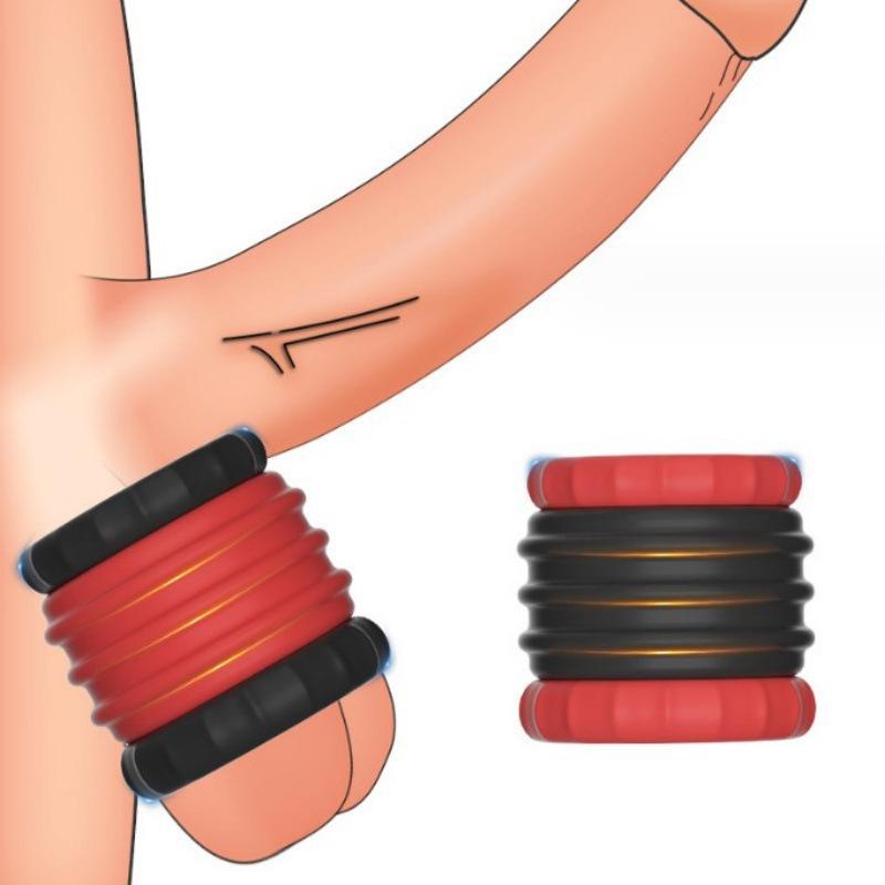 Egg Dual Lock Bondage Ring for Scrotum and Vagina with Delay Function and Penis Sleeve