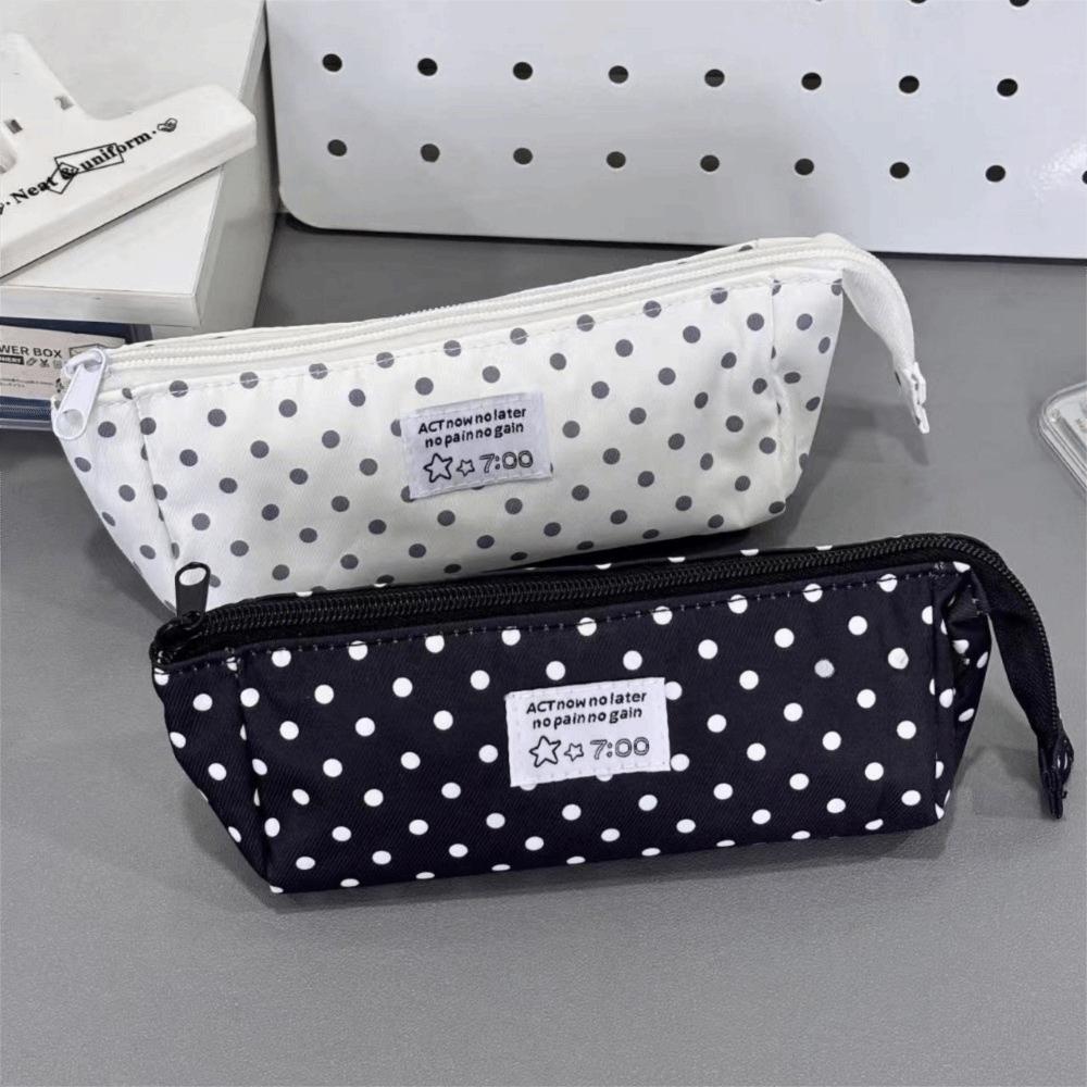Astuccio Triangolare a Pois Custodia per Cancelleria Astuccio Kawaii per Studenti