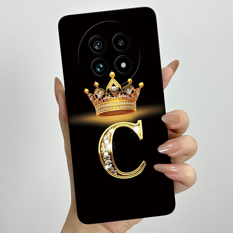 Liquid Silicone Crown Letter Phone Case For Realme 13 Pro Plus 13Pro 13ProPlus 5G Shockproof Camera Lens Protect Soft Back Cover