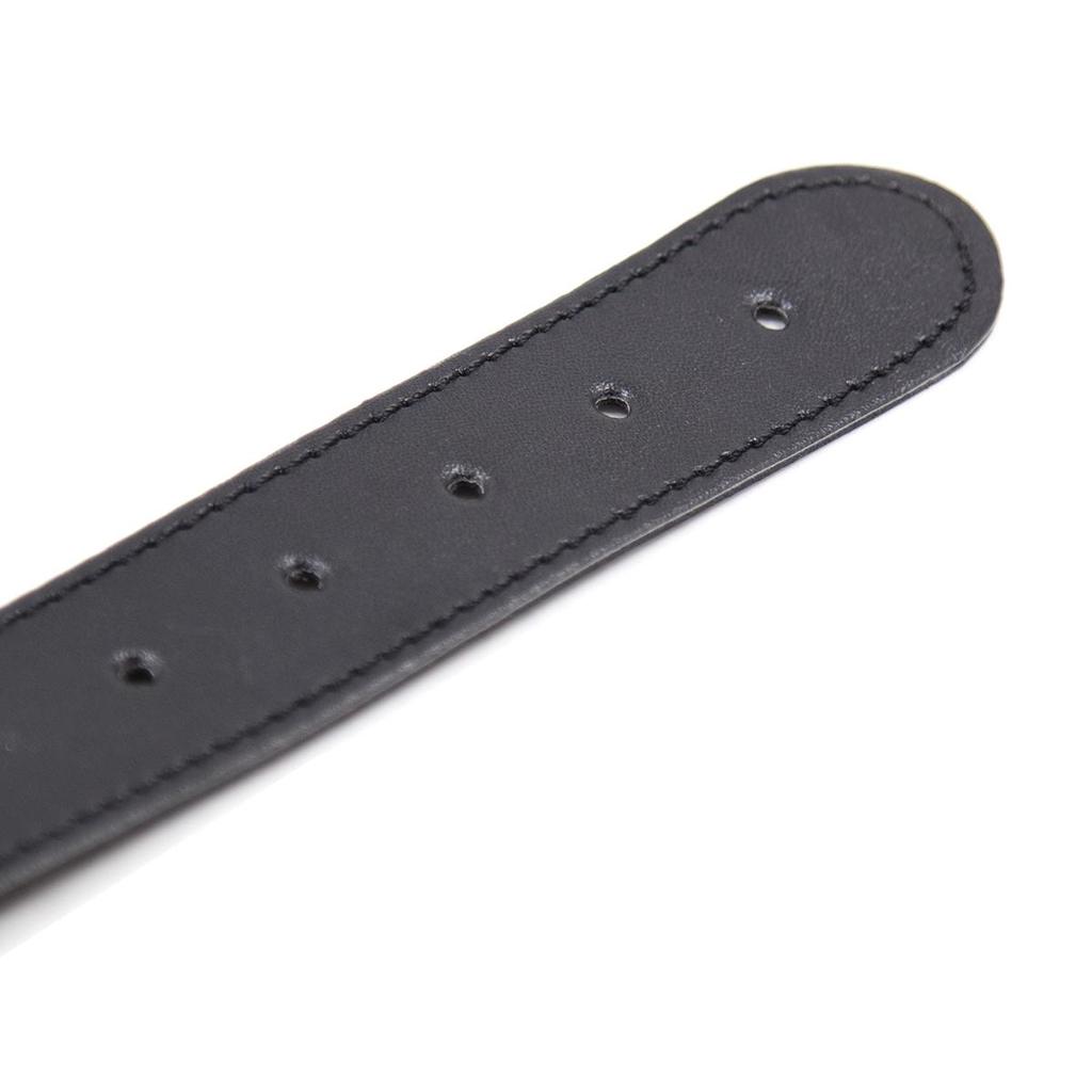 VaHppy Knebel Edelstahl Ring Schmetterlingsform S/M/L PU Länge verstellbar SM Paarspiele Alternative aufregende Zwangsöffnung