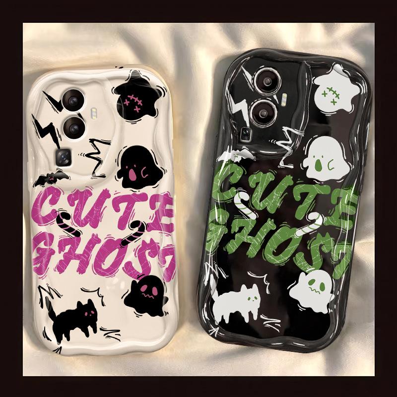 

Suitable for Opporeno10 Phone Case Reno9/5k, Cute Cat Ghost Findx6 Silicone A53s OPPO Find X6