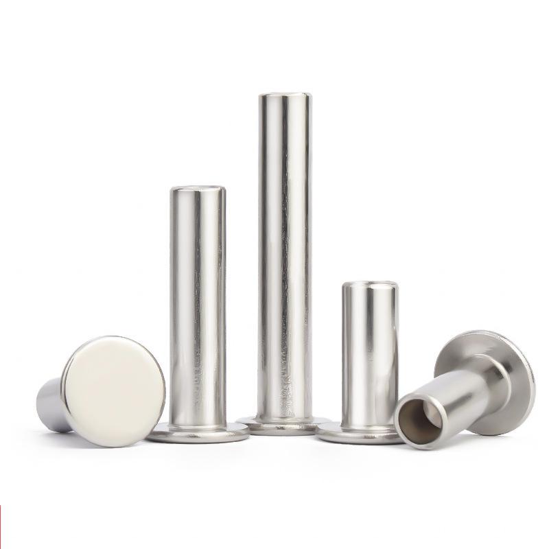 304 Stainless Steel Flat Head Semi-Hollow Rivet, GB875 Round Head, Sizes M2-M8.