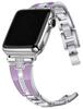 Resin+Metal Strap for Apple Watch 45mm 44mm 42mm 40mm 41mm 46mm 49mm Women Diamond  Bracelet Iwatch Ultra 10 9 8 7 6 5 4 SE Band