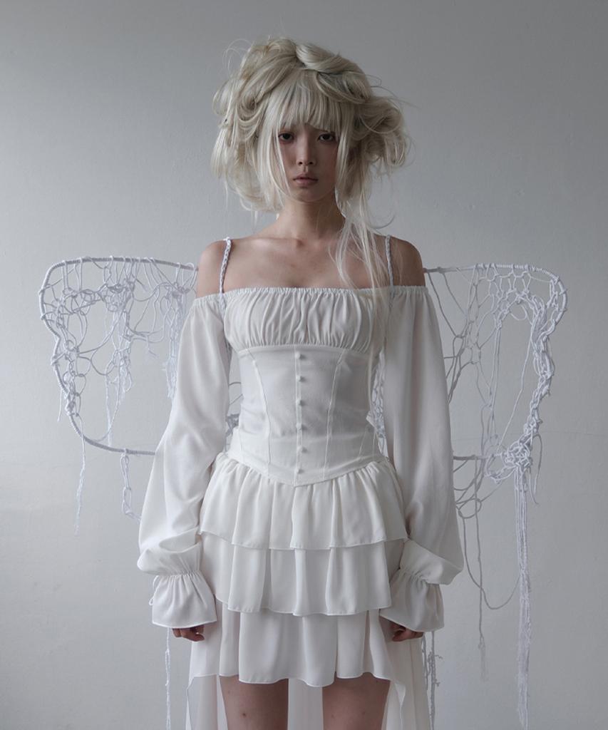 IODAM Lilia Corset Blouse (White)