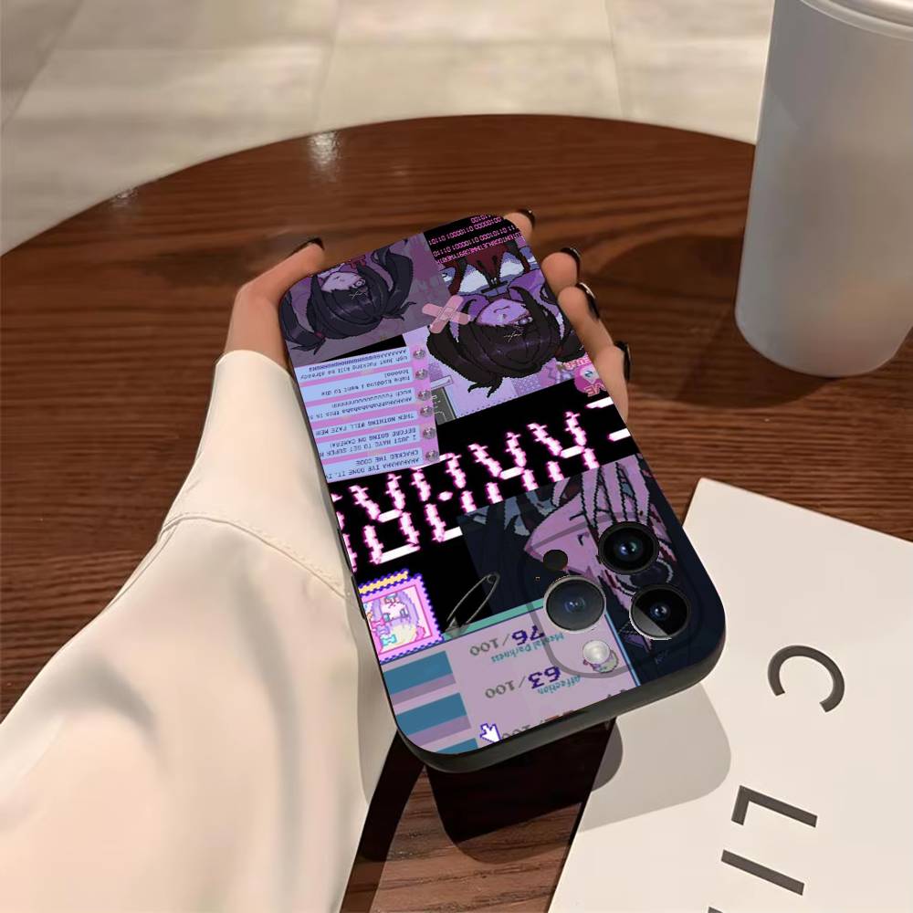 Чехол для телефона N-NEEDY GIRL O-OVERDOSE Для iPhone 17,16,15,14,13,12,11,Pro,X,XS,Max,Plus Мягкий Черный Чехол iPhone15plus