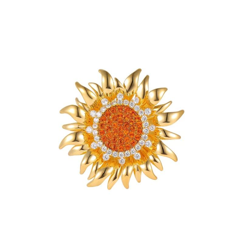 Sunflower Brooch - Retro Style Flower Pin, Unique and High-end Accessory with A Sophisticated Touch.