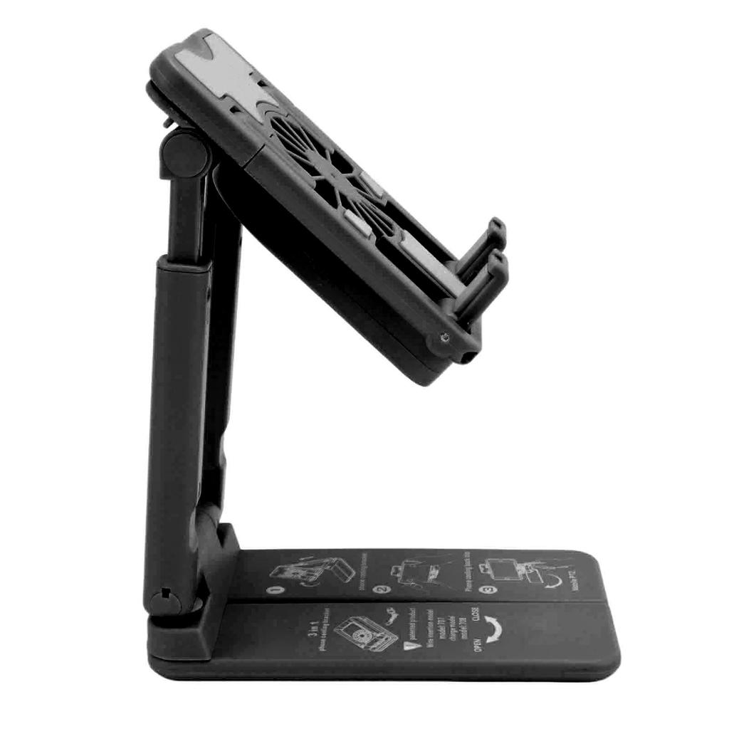 Cell Phone Cooler Stand Height Adjustable Mobile Phone Radiator Fan with Colorful RGB Lights for Live Streaming Mobile