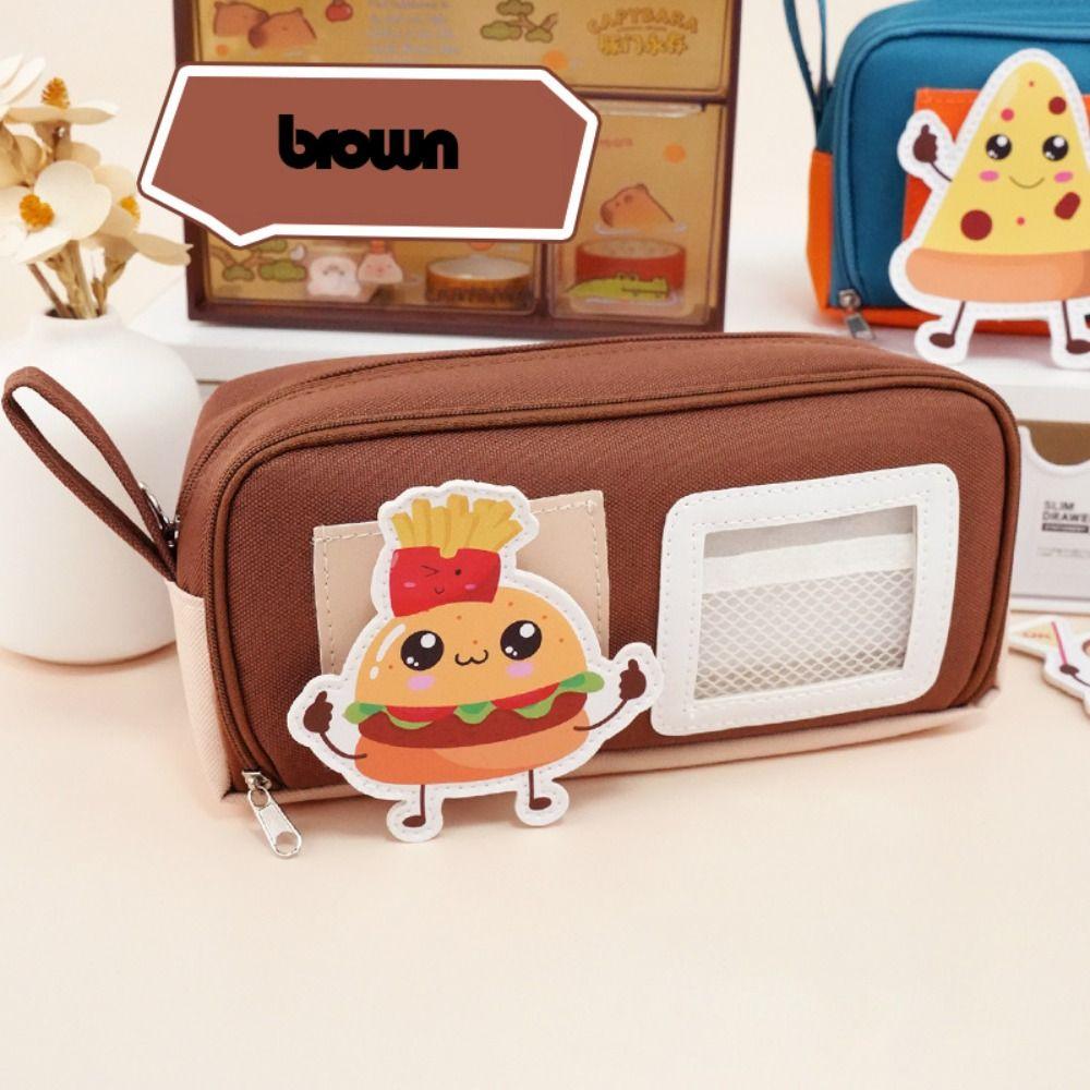 Large Capacity Dopamine Pencil Bag Dirty-proof Pen Organizer Pouch Stationery Storage Bag  Student