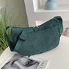 Korean Style Corduroy Shoulder Bag Cotton Cloth Canvas Handbag Solid Color Shoulder Bag  All-match