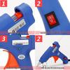 Multi-color 20W Hot Melt Glue Gun with Sticks for Home and Children's Crafts
