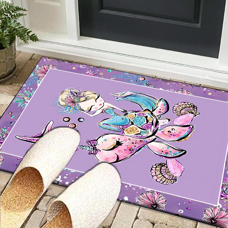 Dancing Ballerina In Pink Office Rug Chair Mat, Entryway Carpet, Suitable for Front Door, Bedroom, Living Room, Desk, Holiday Gift