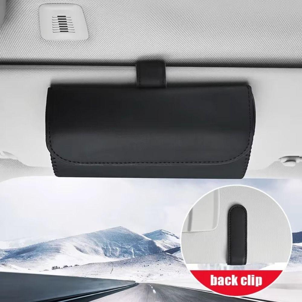 Hand-sewn Visor Glasses Holder High Grade Material Car Sunglasses Bracket  Car Visor Mount