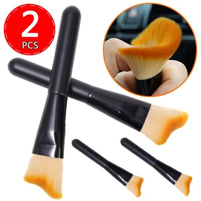 Car Soft Brush Interior Detail Brush With Synthetic Nylon Air Outlet Car Brush Car Crevice Dust Removal Artifact BrushCleaning