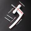 Durable Alloy Plastic Steel Window Handle White Door Window Locks Sliding Window Anti Slip Handle Home Accessories