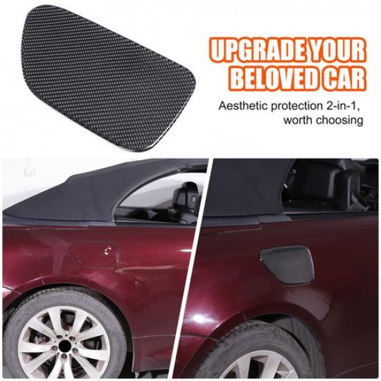Soft Carbon Fiber Door Fuel Tank Cap Oil Gas Cover Trim For BMW 6 Series 2004-10