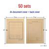 100-Pack A4/A3 Acid-Free Kraft Paper Document Covers for School, Law Firm, Architectural Use