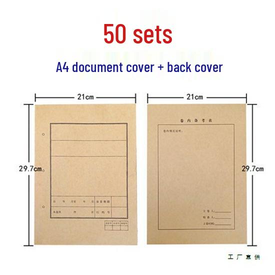 100-Pack A4/A3 Acid-Free Kraft Paper Document Covers for School, Law Firm, Architectural Use