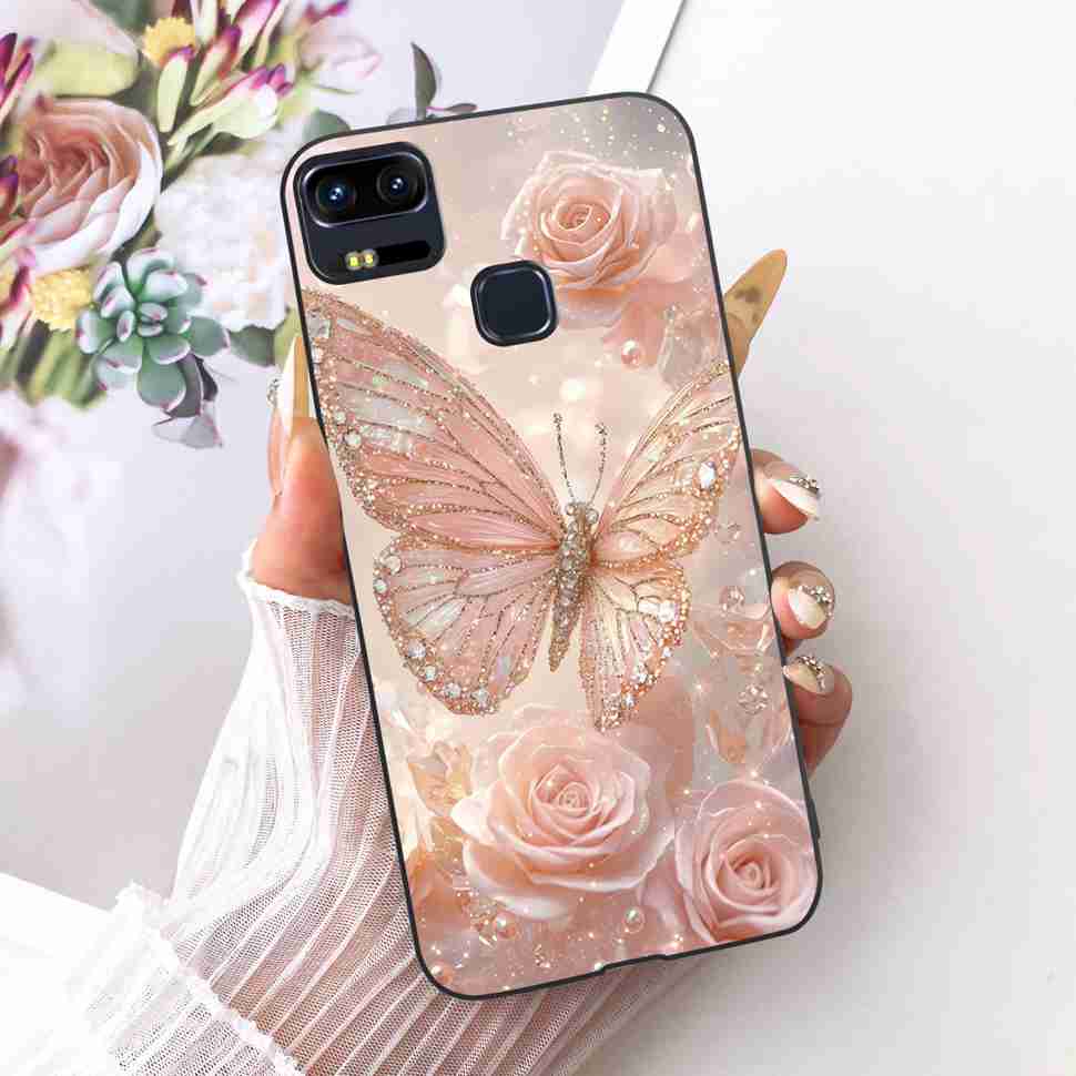 Für Asus Zenfone 3 Zoom Hülle Cartoon Schmetterling Löwe Silikon TPU Schwarz Weiche Abdeckung Für Asus ZE553KL Handyhüllen Stoßstange Fundas