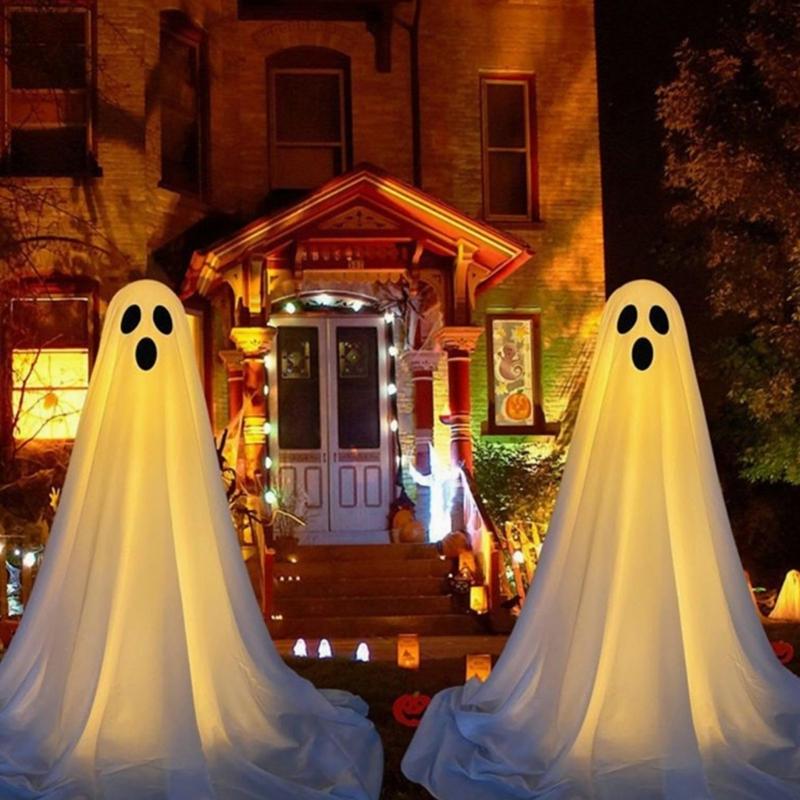 Battery Power Standing Phantoms Halloween Yard Decors 165cm Height Eerie Atmosphere Creation For Porch Garden