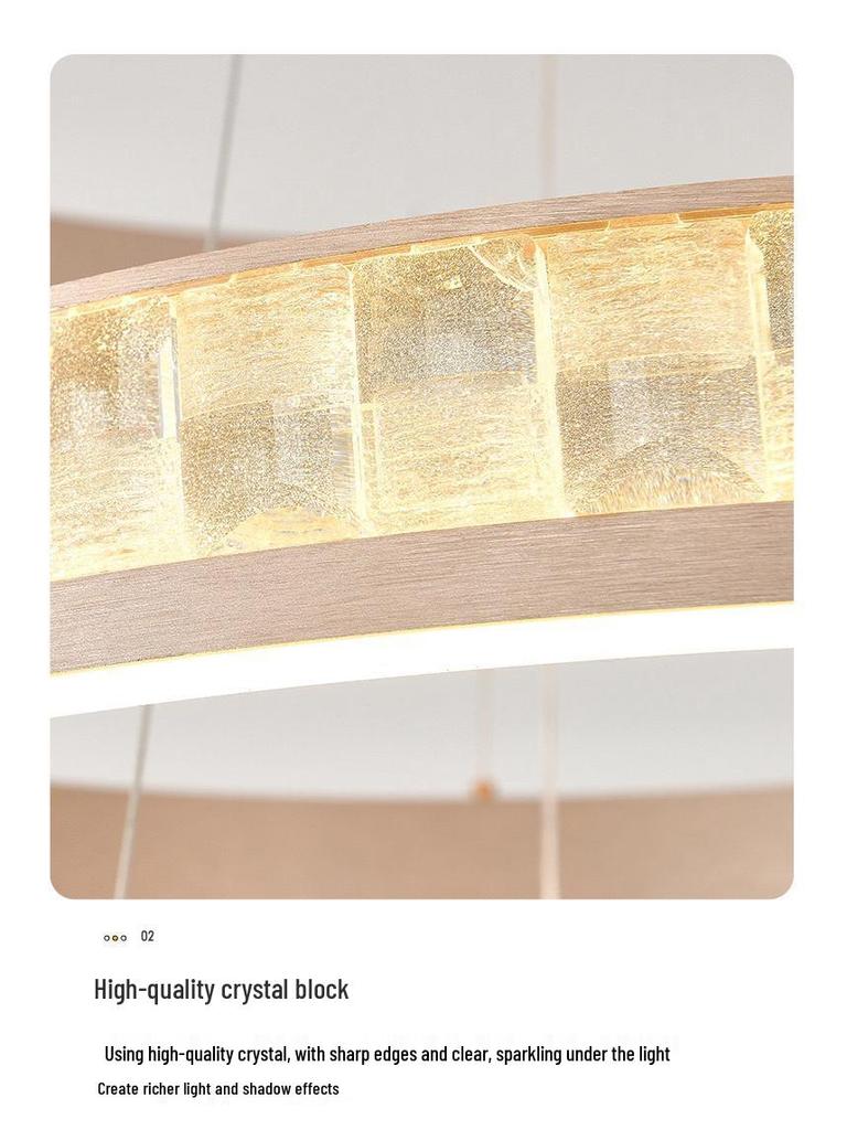 Modern Minimalist Champagne Gold Ring Chandelier for Living Room, Bedroom, Dining Room