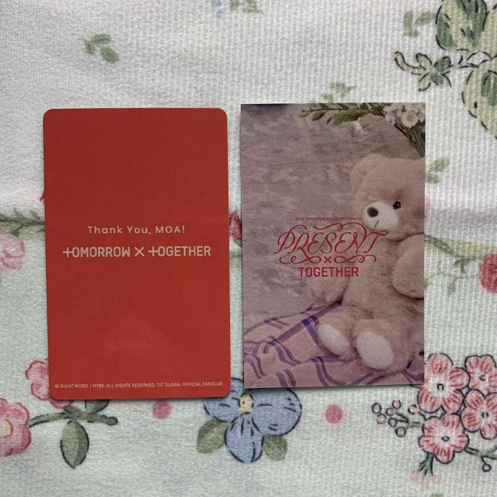 [USED] TXT FANLIVE MOAZONE Trading Cards (2) Hueningkai FC Bonus