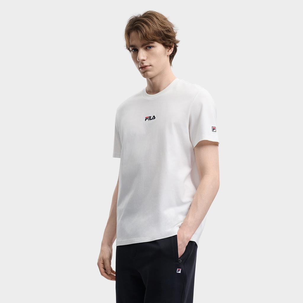 FILA Original Classic Crew Neck Short Sleeve T-Shirt Men tops F51M629103F-WT