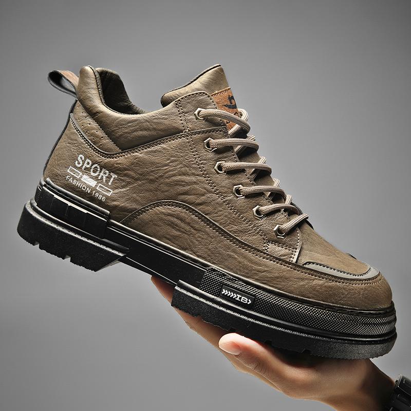 Nuovi stivali Martin alti da uomo alla moda autunno e inverno per studenti maschi e ragazzi, scarpe da lavoro con suola morbida, protezione del lavoro, sneakers Martin