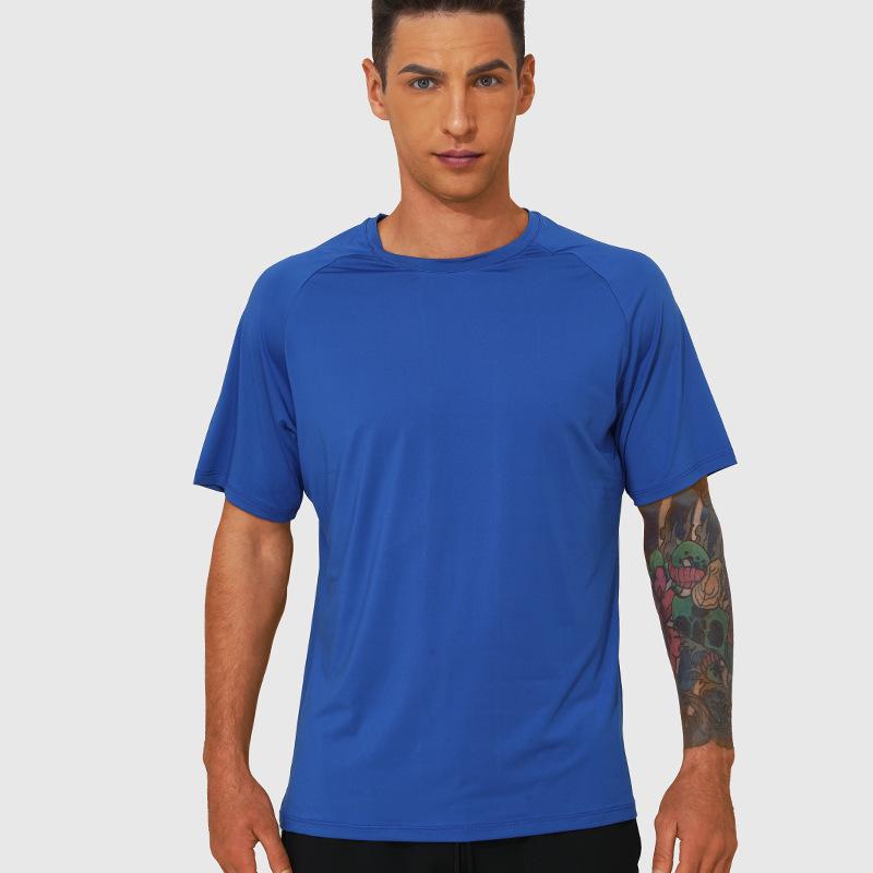 

Мужская спортивная футболка с быстрой сушкой - Высокая эластичность, Короткий рукав, Топ для фитнеса и бега XXL (Recommended 180-200 jin)