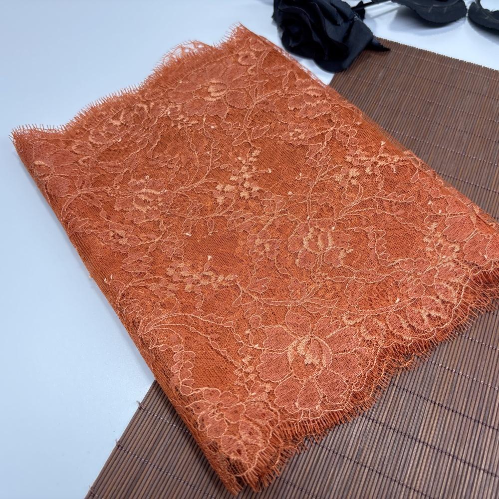 

3 м x 23 см Французское кружево шантильи, Неэластичная ткань с ресничным краем для шитья, Бюстгальтера, Нижнего белья, Линжери, Платья, Одежды, Рукоделия 3 meters x 23 cm ржавый