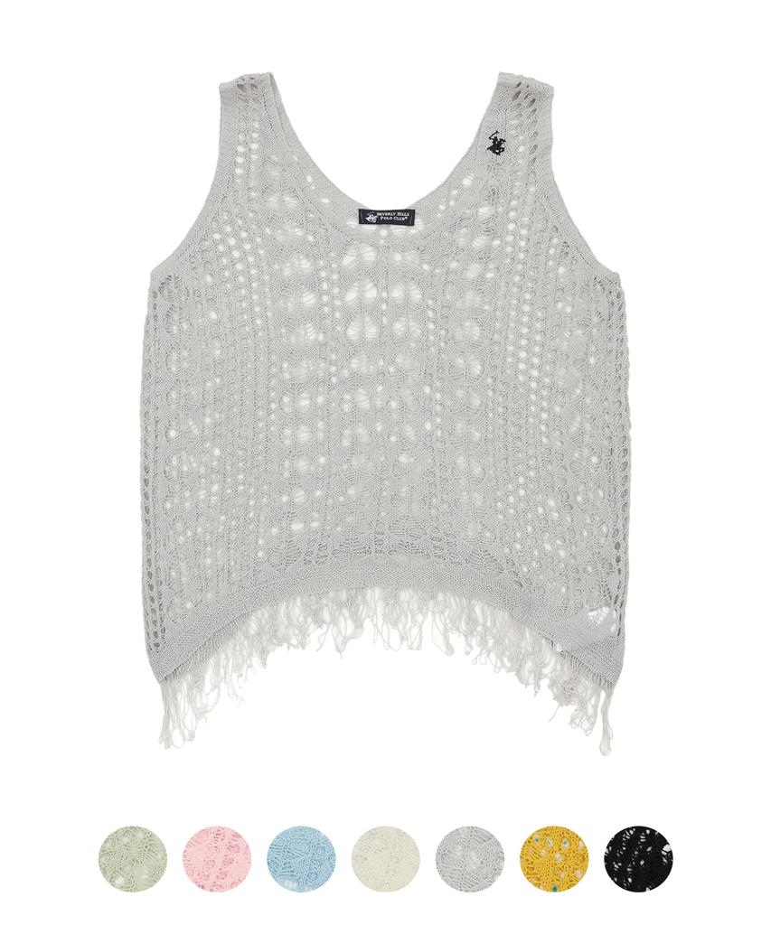 BHPOLOCLUB Women'S Summer Crochet Fringe Knit Vest 7 Colors Tk102