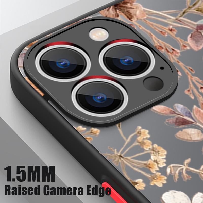 Vintage Floral Pattern Case For iPhone 17 Pro Max Magnetic For Magsafe Hybrid TPU+PC Matte Cover For iPhone 16 Pro Max 15 14 13 12 11 16E Air