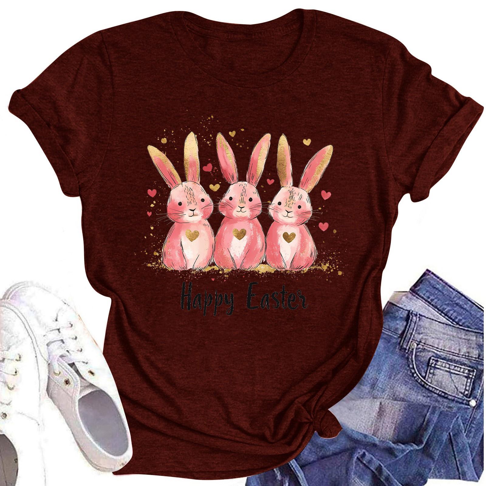 

Женский топ с круглым вырезом, повседневный принт, футболка с короткими рукавами XXL винный