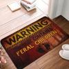Welcome Beware Of Wife Kids And Pets Doormat Anti-Slip Bathroom Kitchen Mat Garden Garage Door Floor Entrance Carpet Rug