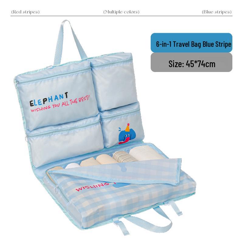 Wall-Mounted Multi-Compartment Travel and Home Storage Bag for Clothes & Underwear